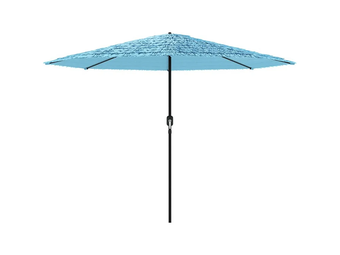 Parasol de jardin-Parasol d'extérieur avec mât en acier bleu 388x388x248 cm