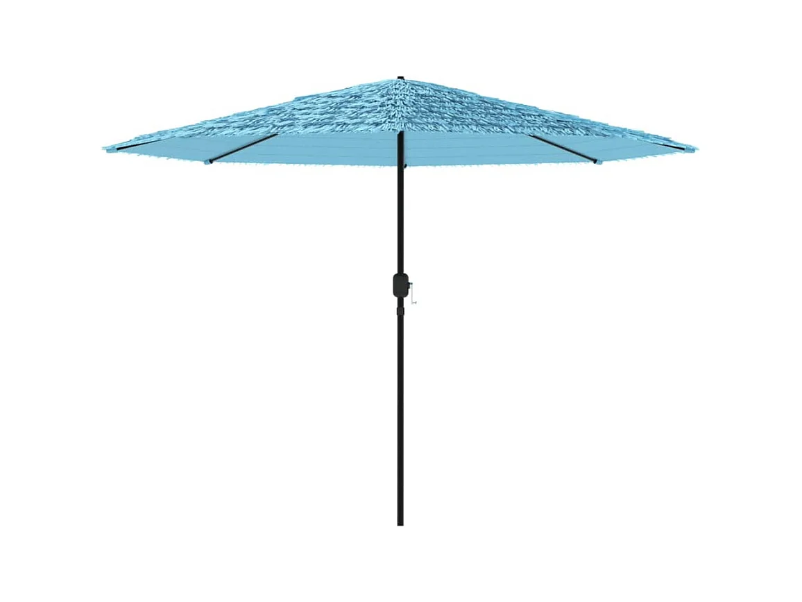 Parasol de jardin-Parasol d'extérieur avec mât en acier bleu 388x388x248 cm