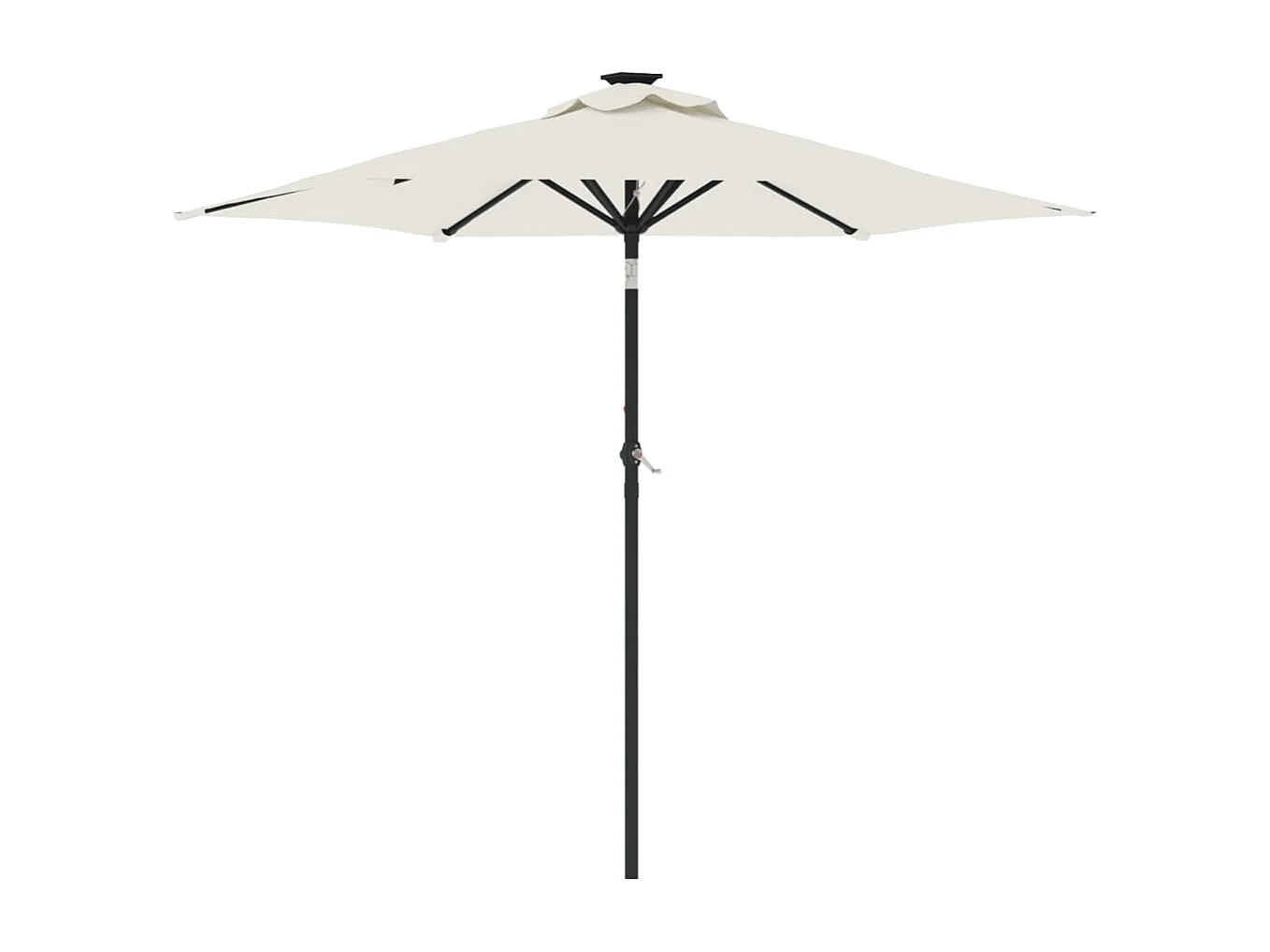 Parasol de jardin-Parasol d'extérieur avec mât en acier blanc 225x225x212 cm