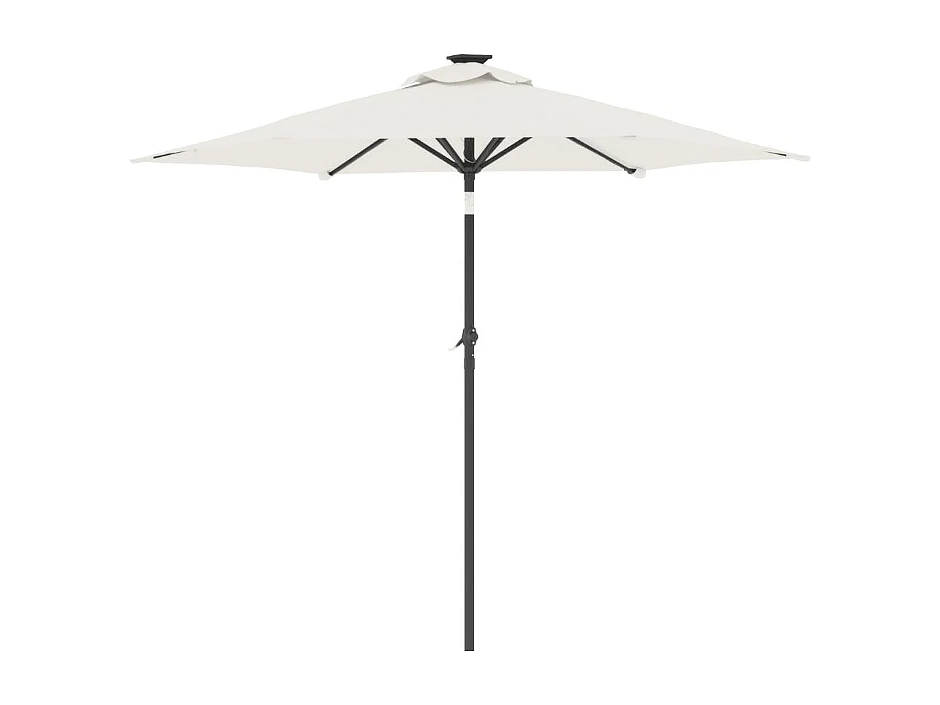 Parasol de jardin-Parasol d'extérieur avec mât en acier blanc 225x225x212 cm