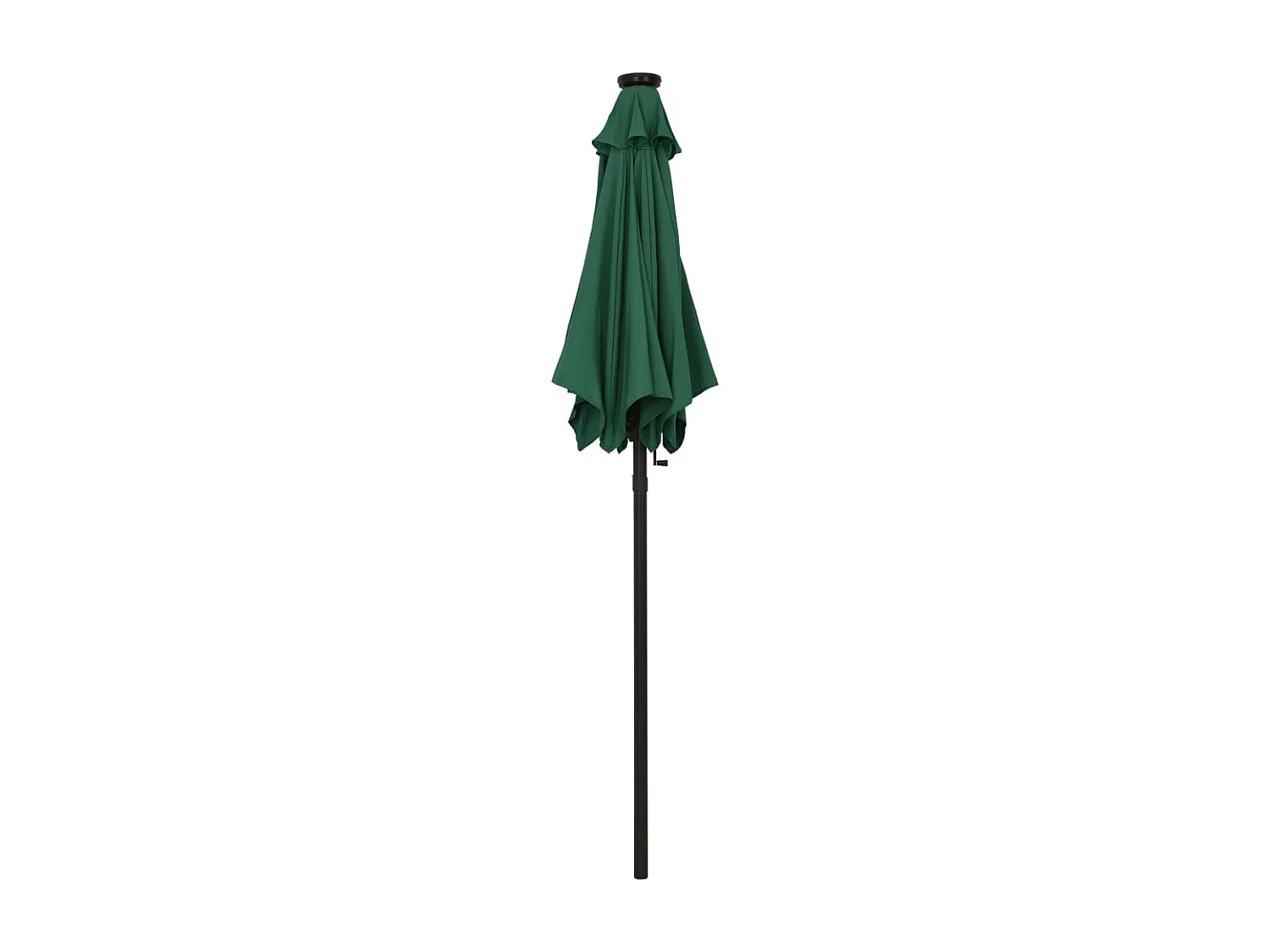 Parasol de jardin-Parasol d'extérieur avec lumières LED vert 200x211 cm aluminium