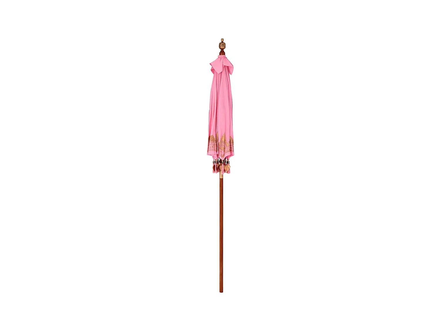 Parasol de jardin-Parasol balinais Rose (180-190) x 260 cm Coton et bois massif