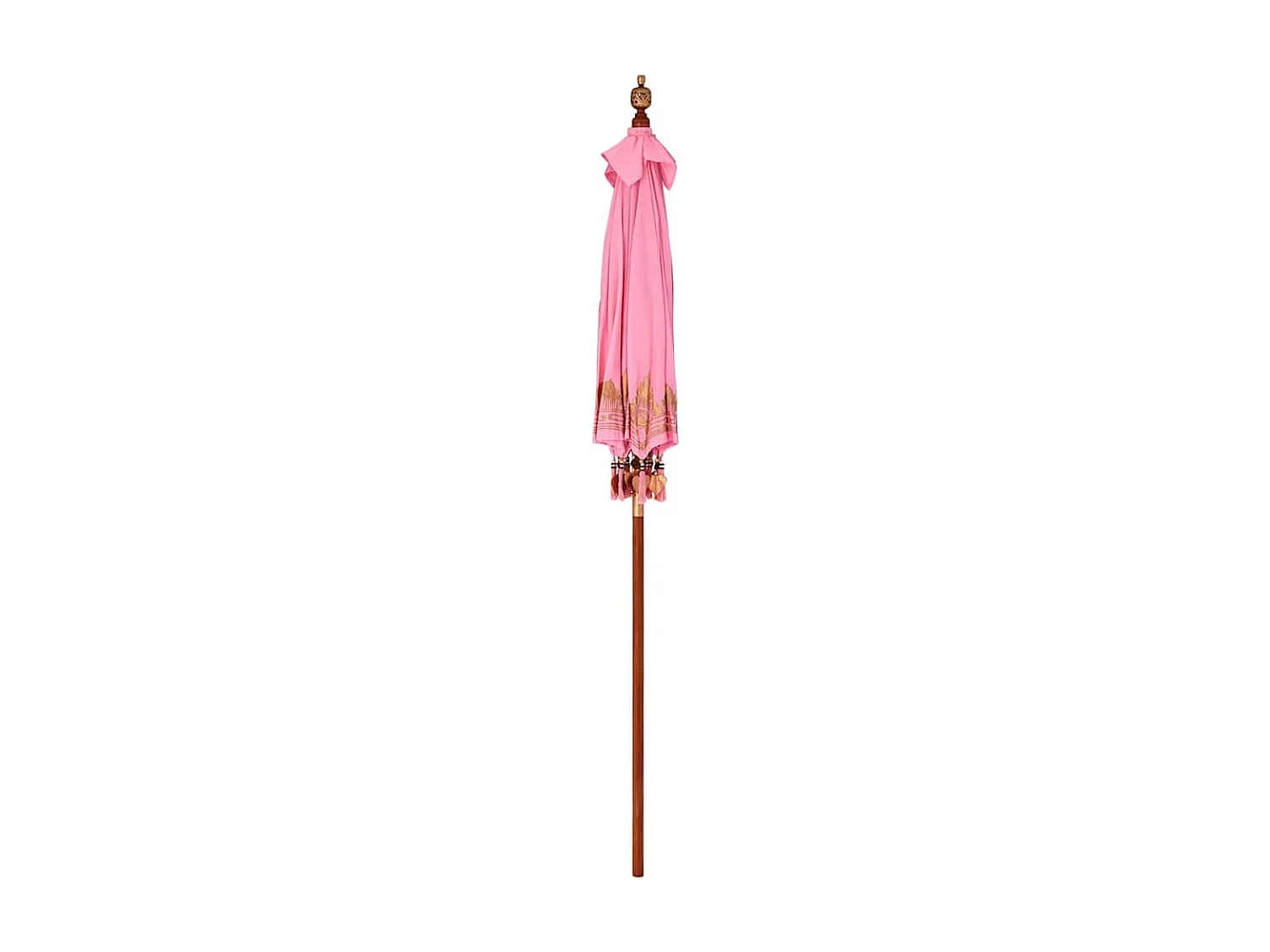 Parasol de jardin-Parasol balinais Rose (180-190) x 260 cm Coton et bois massif