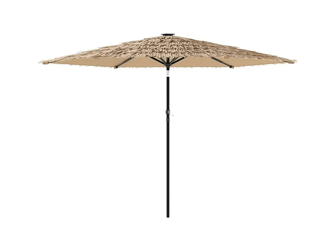 Parasol de jardin-Parasol d'extérieur avec mât en acier marron 288x288x225 cm