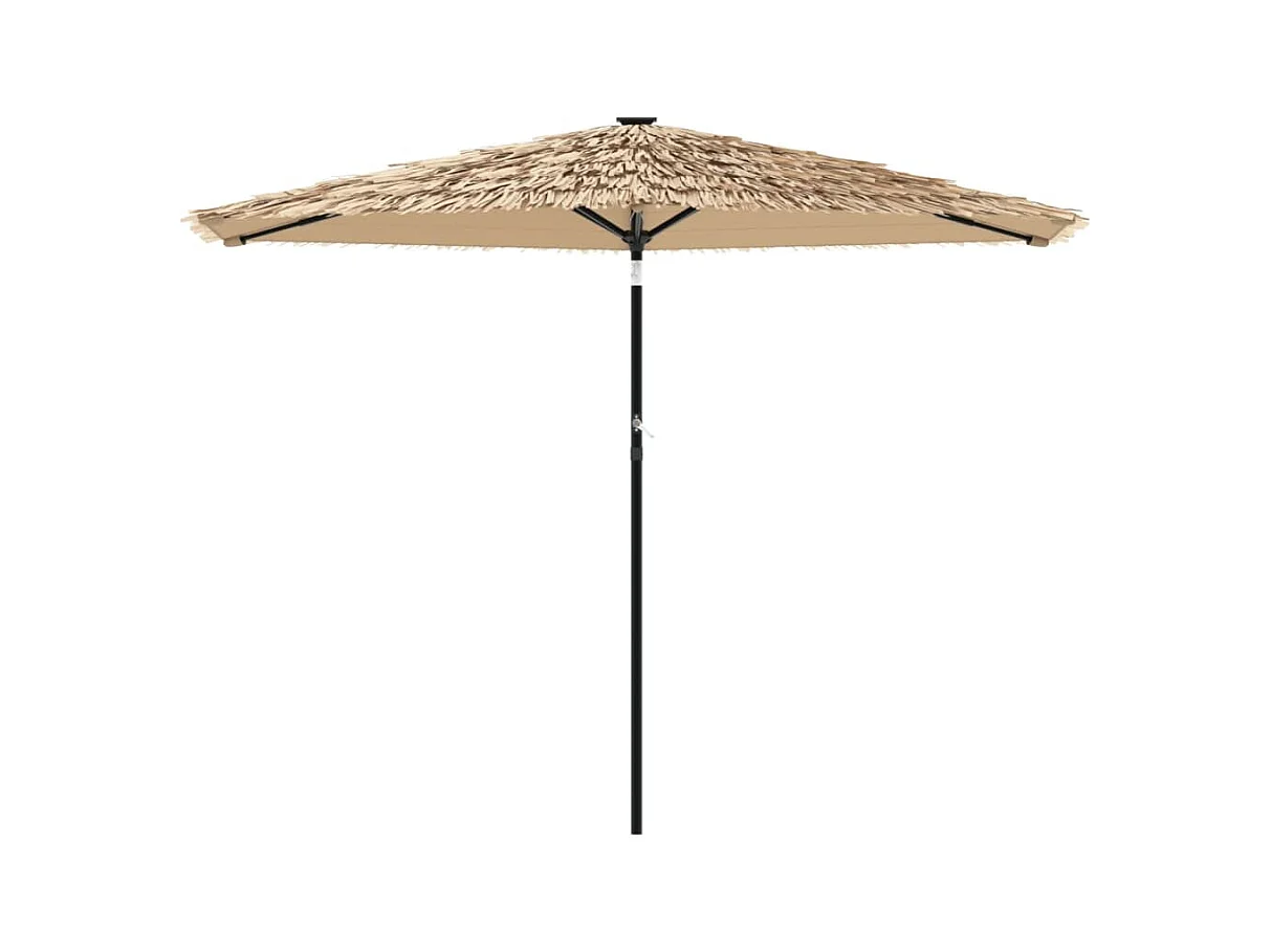 Parasol de jardin-Parasol d'extérieur avec mât en acier marron 288x288x225 cm