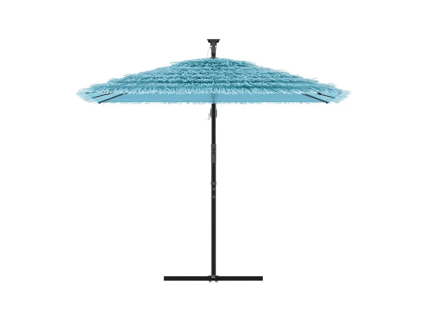 Parasol de jardin-Parasol d'extérieur avec mât en acier bleu 246x246x230 cm