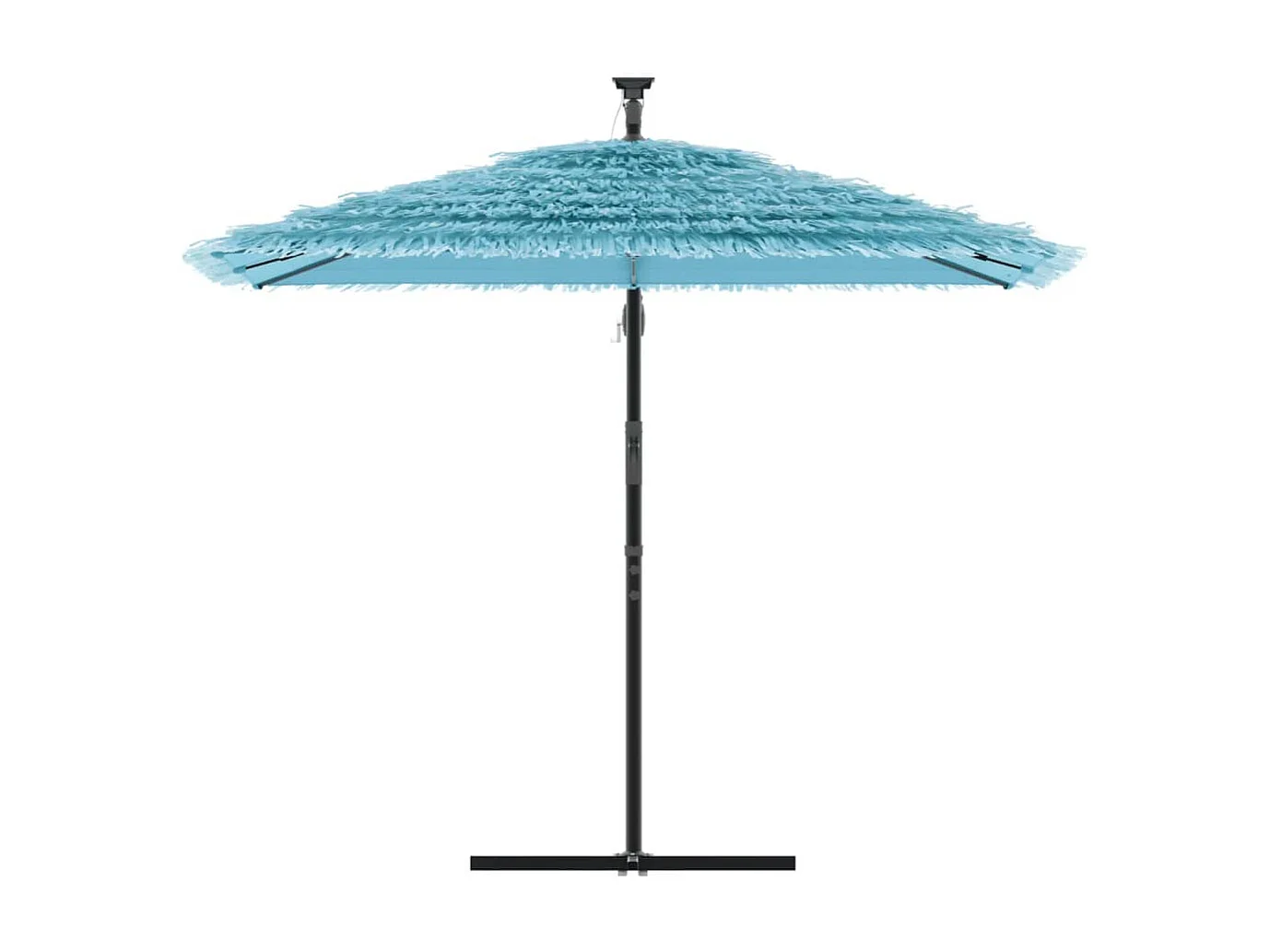 Parasol de jardin-Parasol d'extérieur avec mât en acier bleu 246x246x230 cm