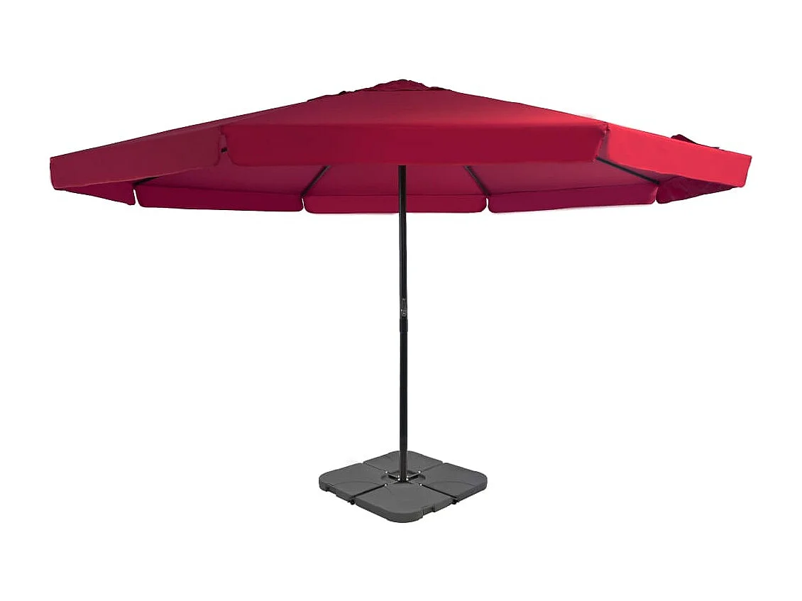 Parasol de jardin-Parasol d'extérieur avec base portable rouge