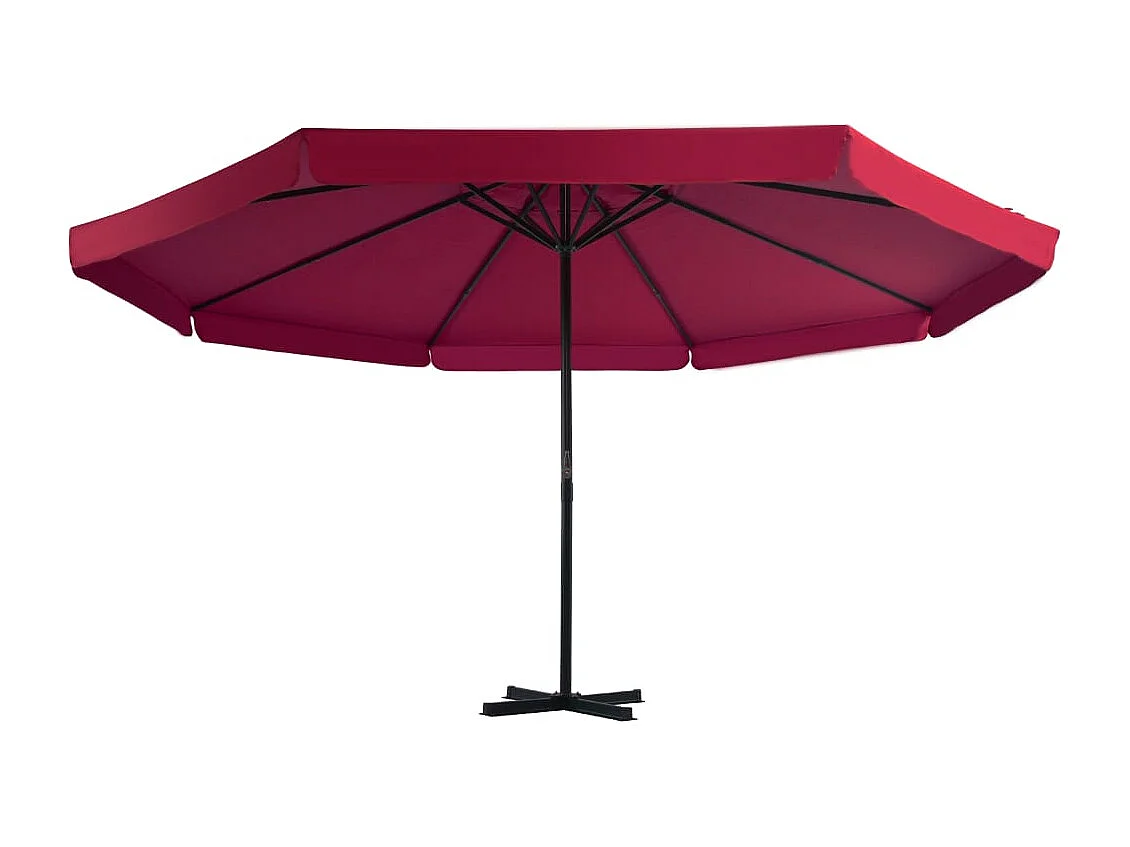 Parasol de jardin-Parasol d'extérieur avec base portable rouge