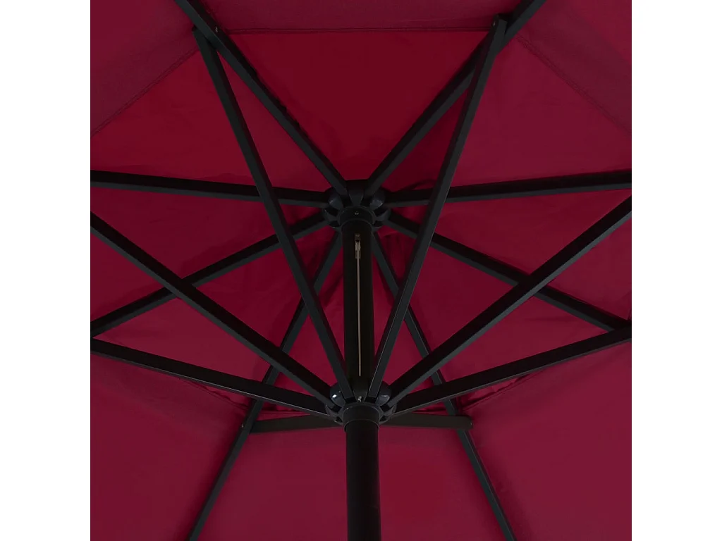 Parasol de jardin-Parasol d'extérieur avec base portable rouge