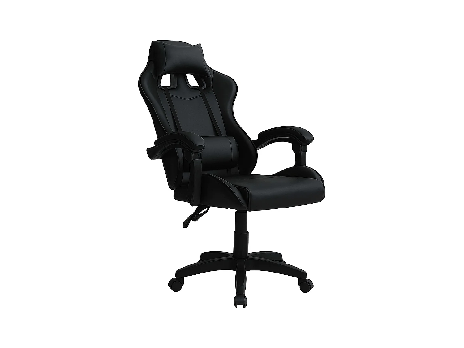 Chaise de jeu Estancia Koe noire avec coussin lombaire 66x122x66 cm