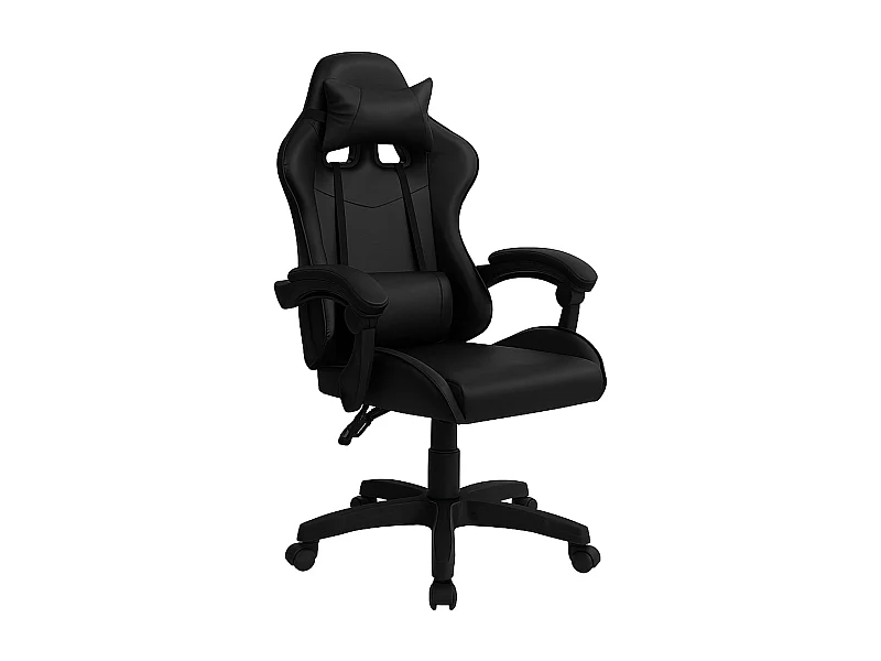 Silla gaming Koe de Estancia en color negro con cojín lumbar 66x122x66 cm