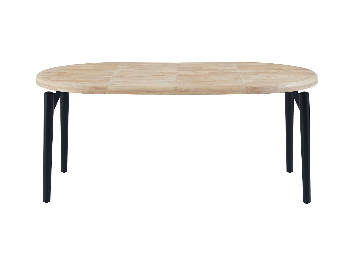 Table à manger extensible Napi Chêne nordique/Noir 100/140/180 x 100 x 76 cm
