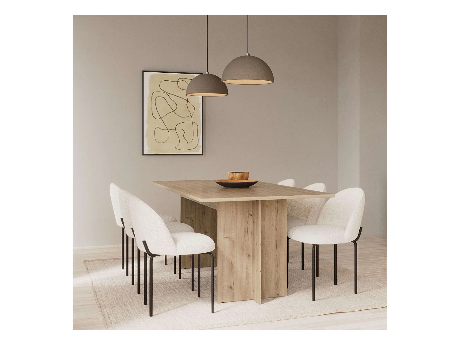 Mesa extensible comedor roble melamina 165,6x73,7x90 cm Lead