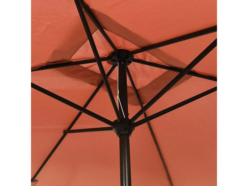 Parasol d'extérieur | Parasol de jardin avec mât en métal 300x200 cm terre cuite