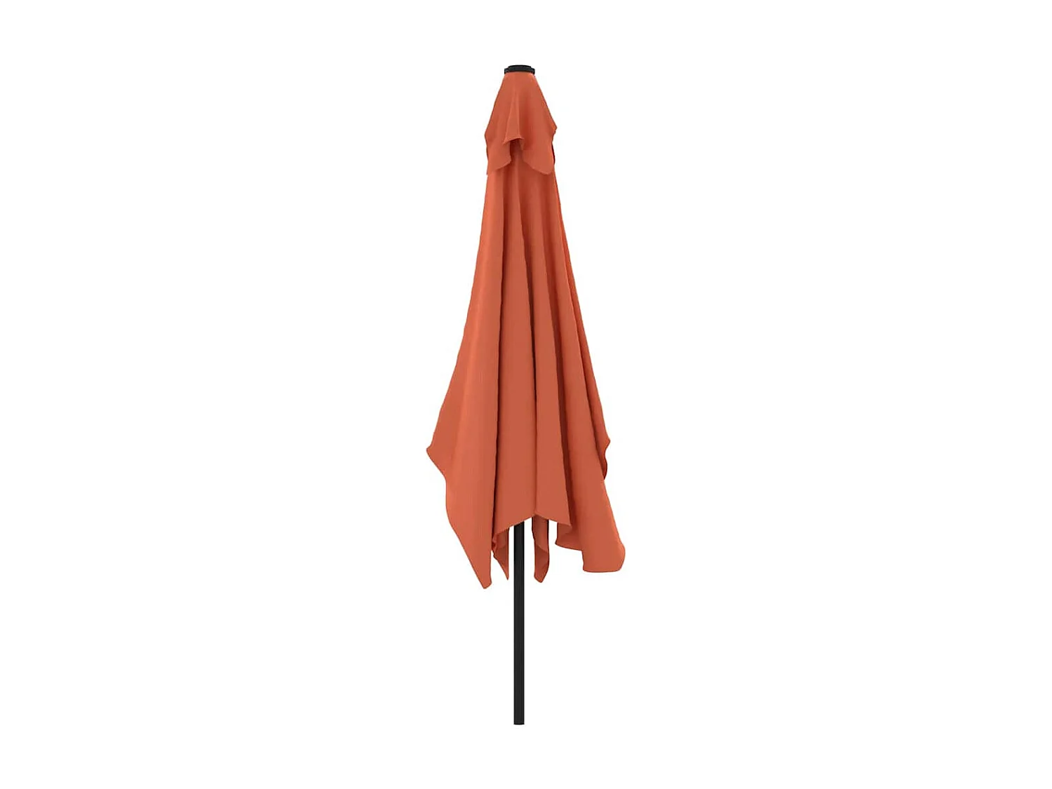 Parasol d'extérieur | Parasol de jardin avec mât en métal 300x200 cm terre cuite