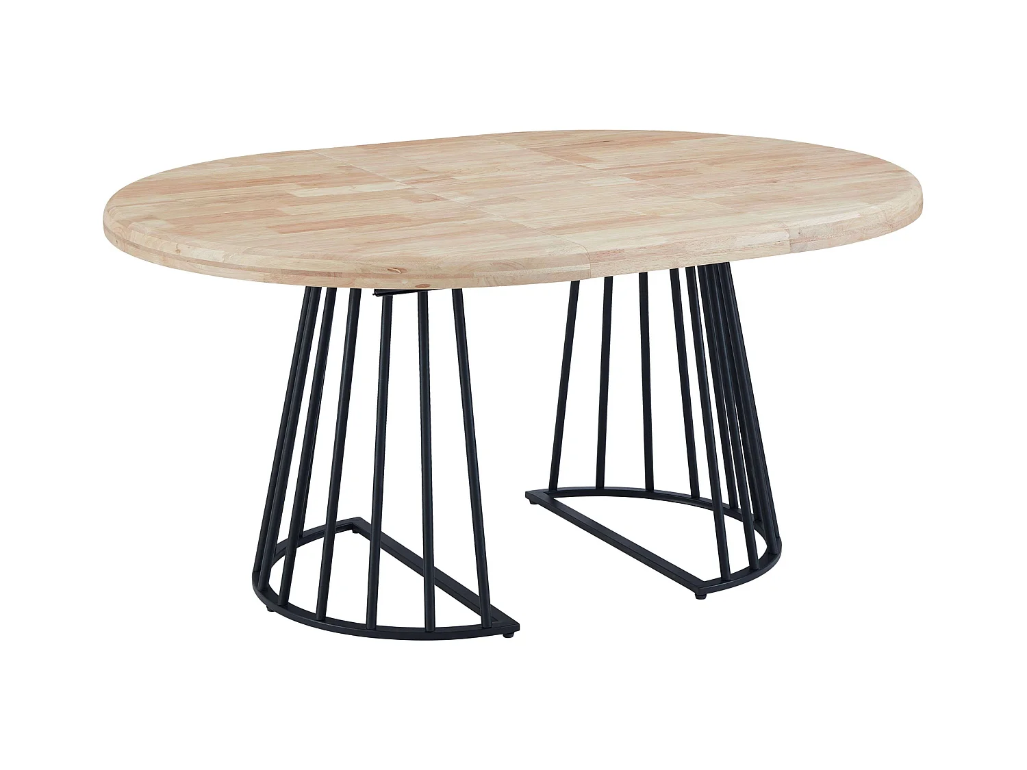 Mesa Redonda Extensible Cali Comedor Industrial Roble Nordish 120/200x120 cm