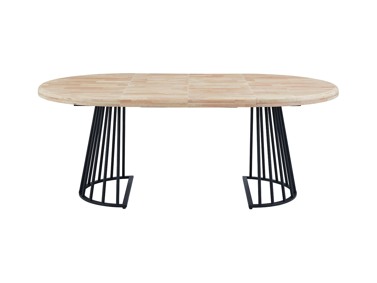 Mesa Redonda Extensible Cali Comedor Industrial Roble Nordish 120/200x120 cm