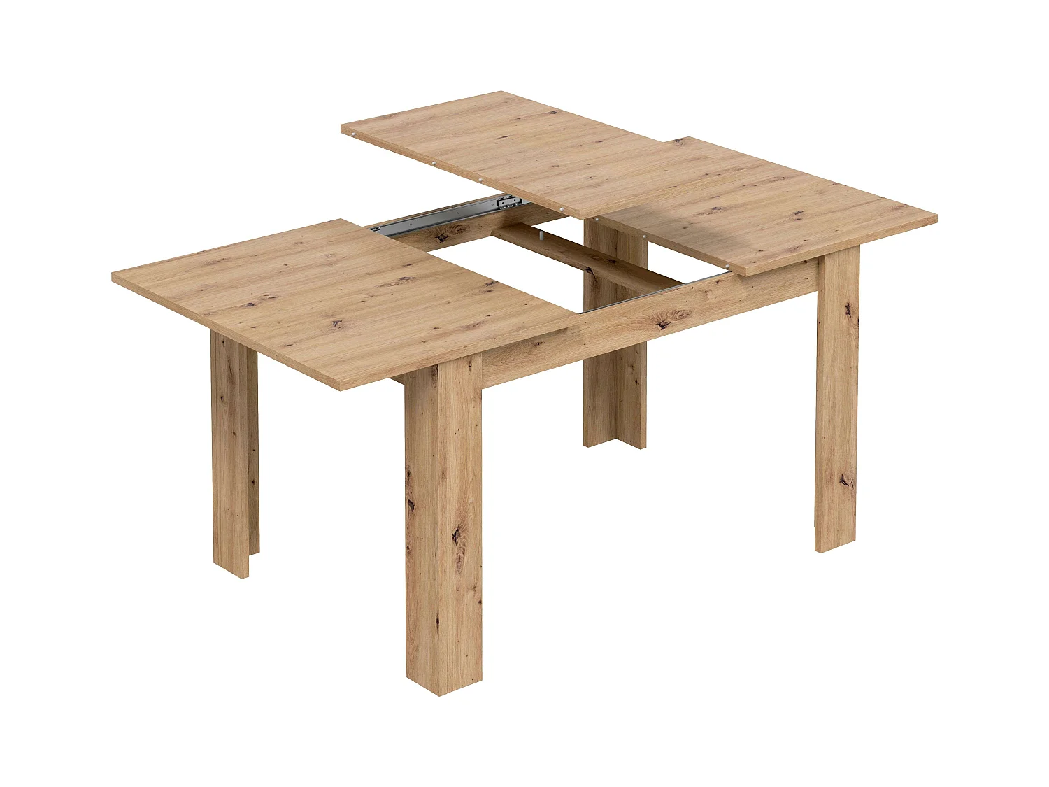 Mesa Extensible Salón Comedor Kendra Roble Nodi 140-190x90x78 cm