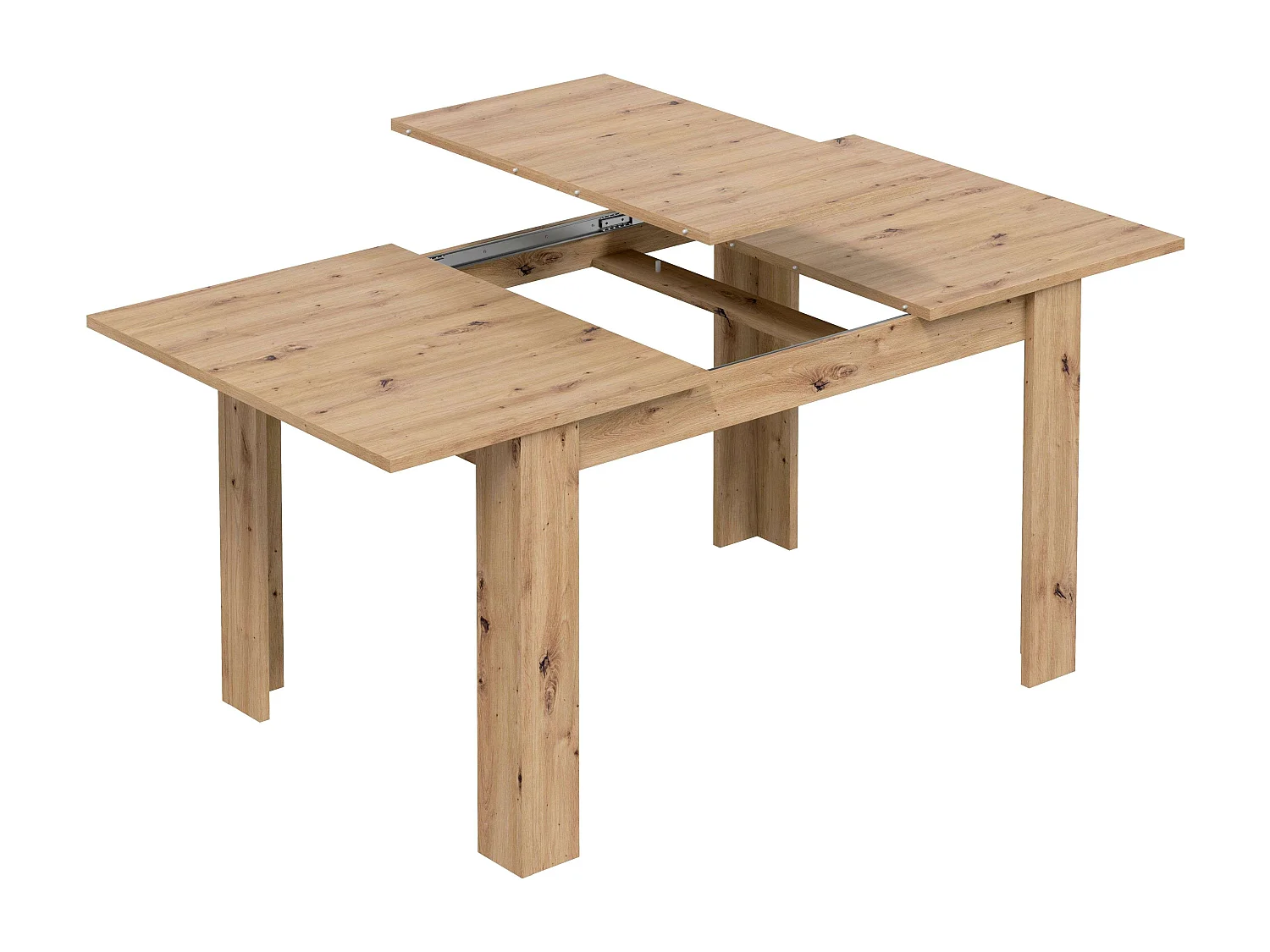 Mesa Extensible Salón Comedor Kendra Roble Nodi 140-190x90x78 cm