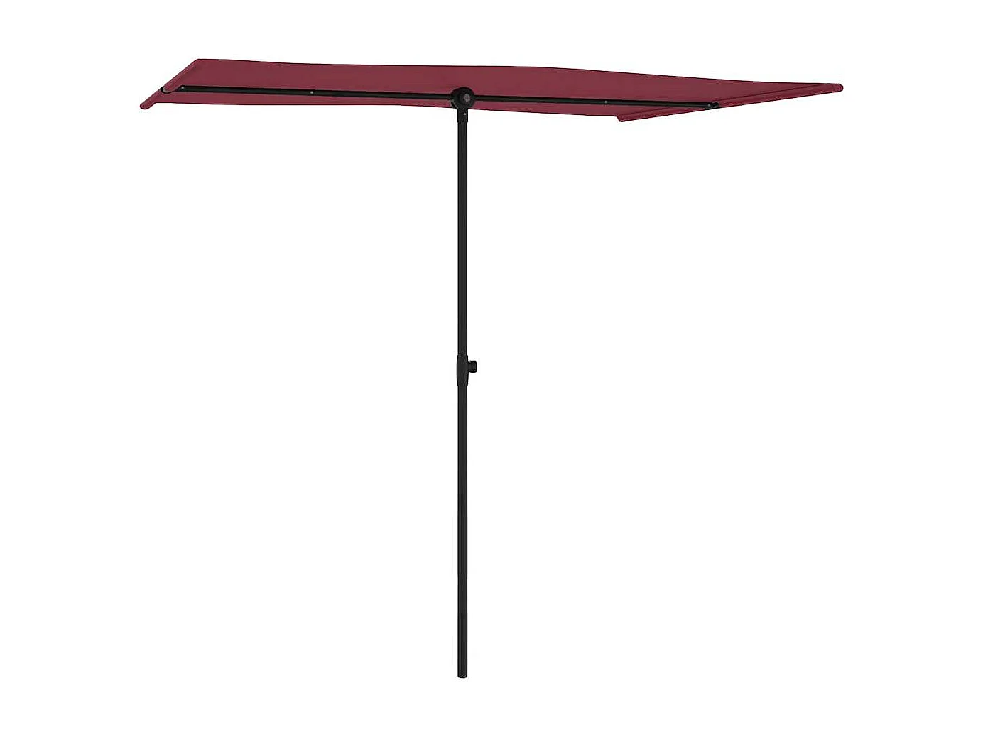 Parasol de jardin-Parasol d'extérieur et mât en aluminium 2x1,5 m rouge bordeaux