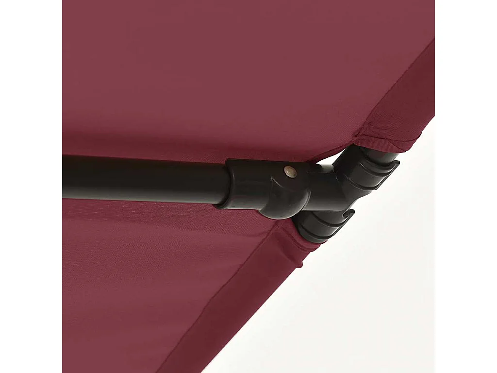 Parasol de jardin-Parasol d'extérieur et mât en aluminium 2x1,5 m rouge bordeaux