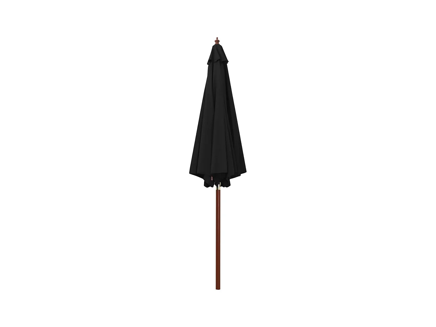 Parasol de jardin avec mât en bois 300x258 cm Noir