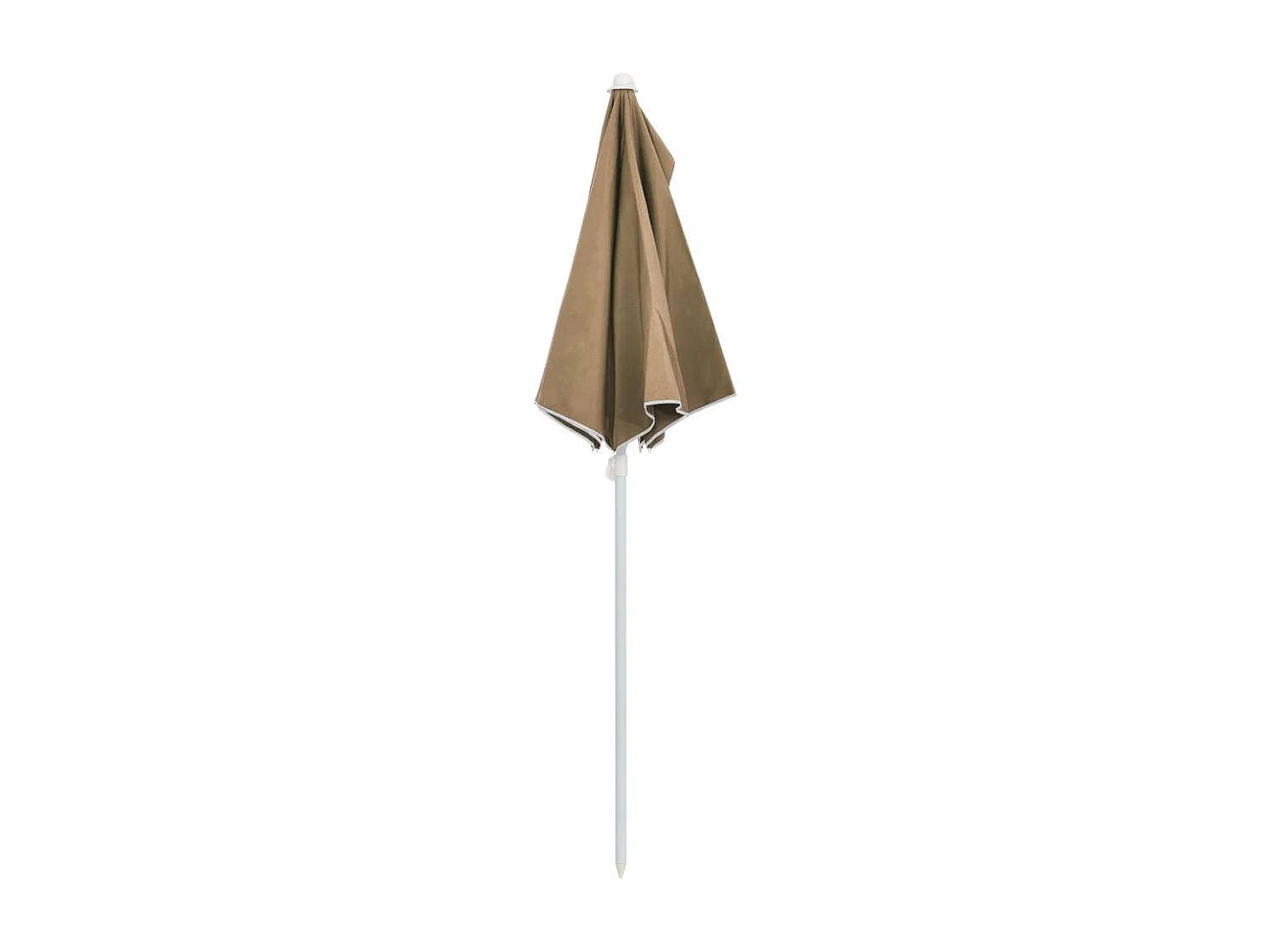 Demi-parasol de jardin avec mât 180x90 cm taupe