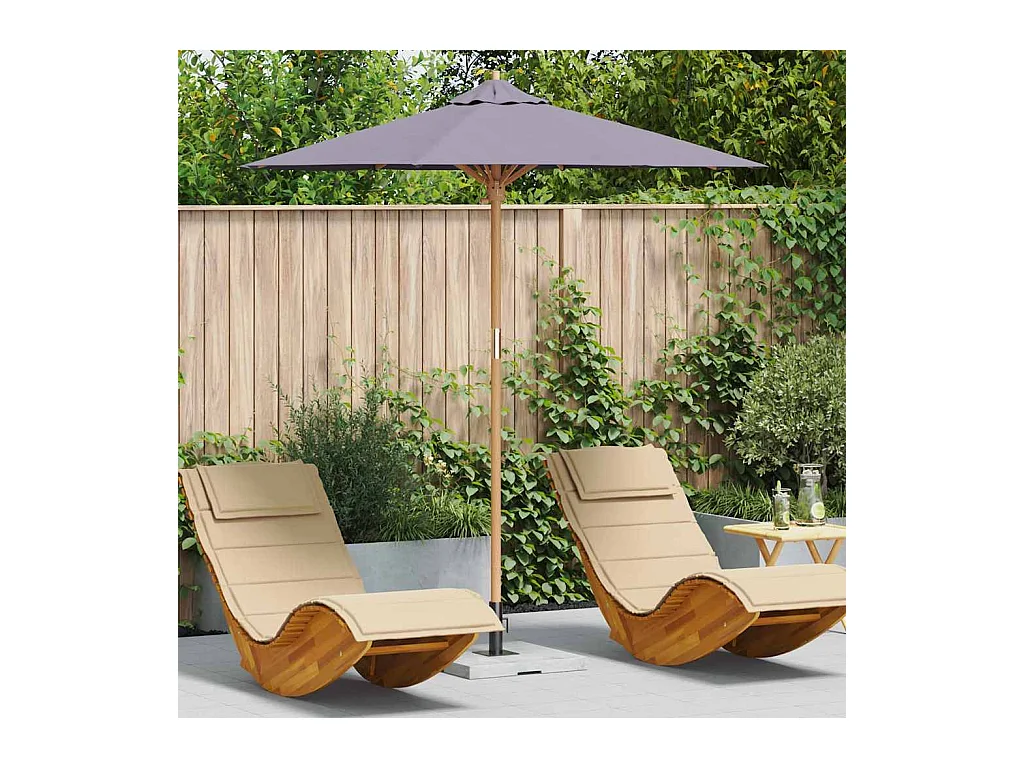 Parasol de jardin-Parasol d'extérieur Gris foncé 217 x 217 x 230 cm Bambou