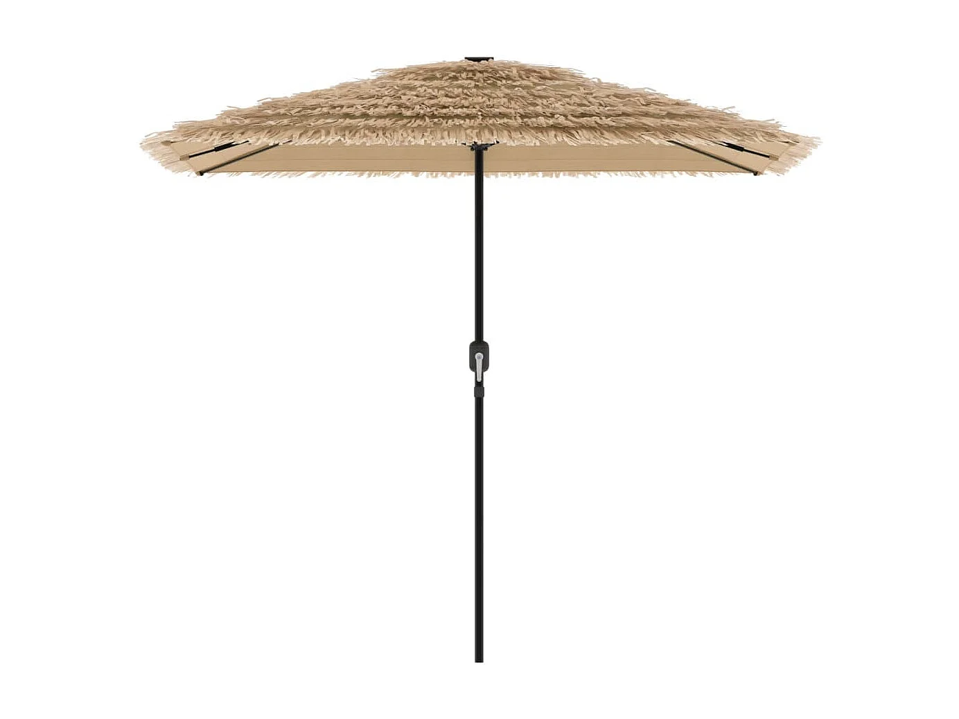 Parasol de jardin-Parasol d'extérieur avec LED et mât en acier marron 248x248x248cm