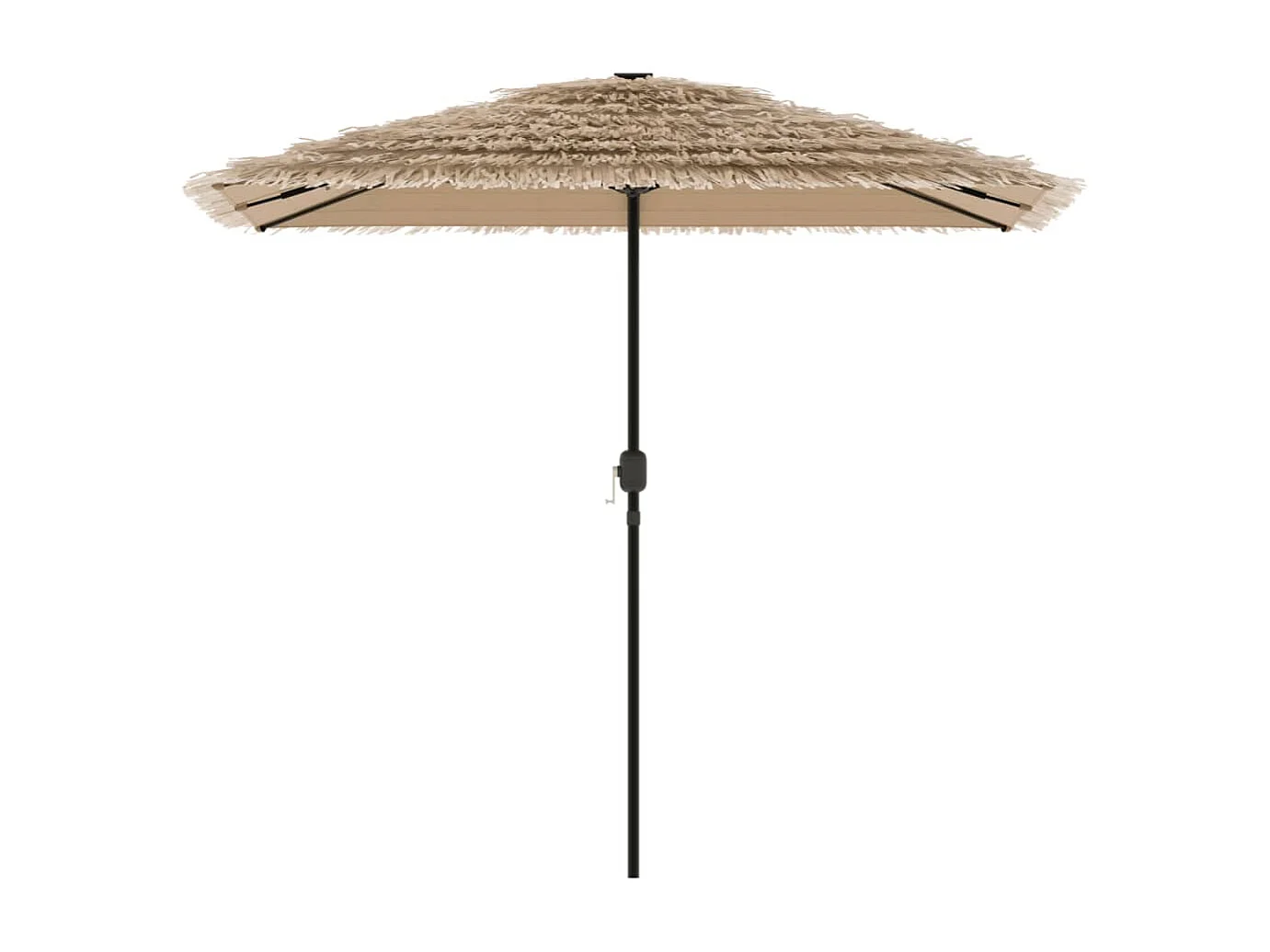 Parasol de jardin-Parasol d'extérieur avec LED et mât en acier marron 248x248x248cm