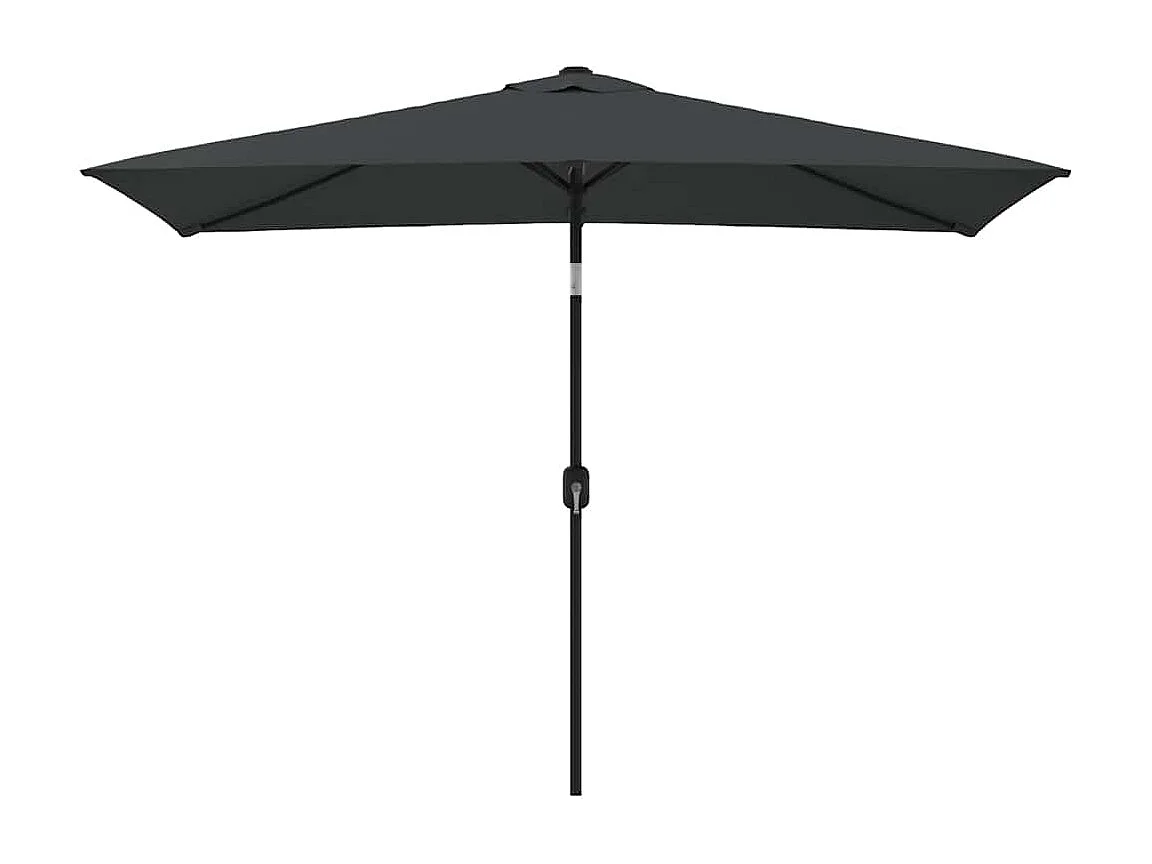 Parasol d'extérieur | Parasol de jardin avec mât en métal 300x200 cm anthracite