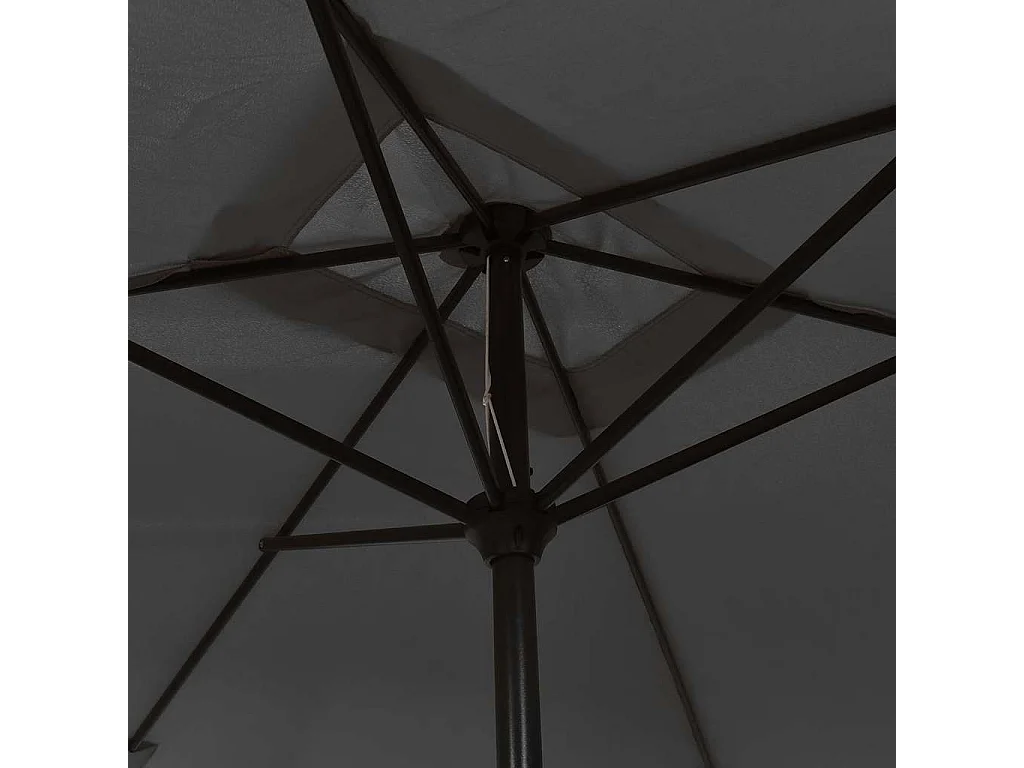 Parasol d'extérieur | Parasol de jardin avec mât en métal 300x200 cm anthracite