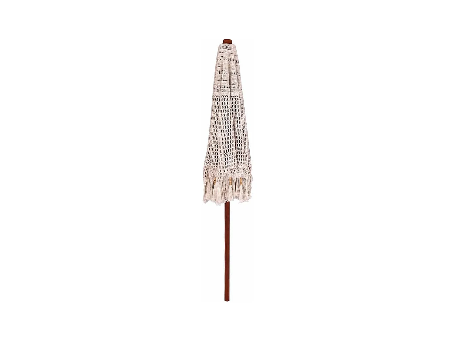 Parasol de jardin-Parasol Crème (250-255) x 250 cm Coton et bois massif