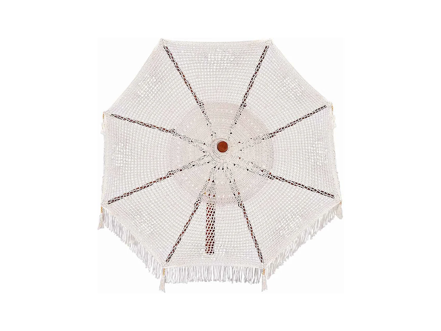 Parasol de jardin-Parasol Crème (250-255) x 250 cm Coton et bois massif