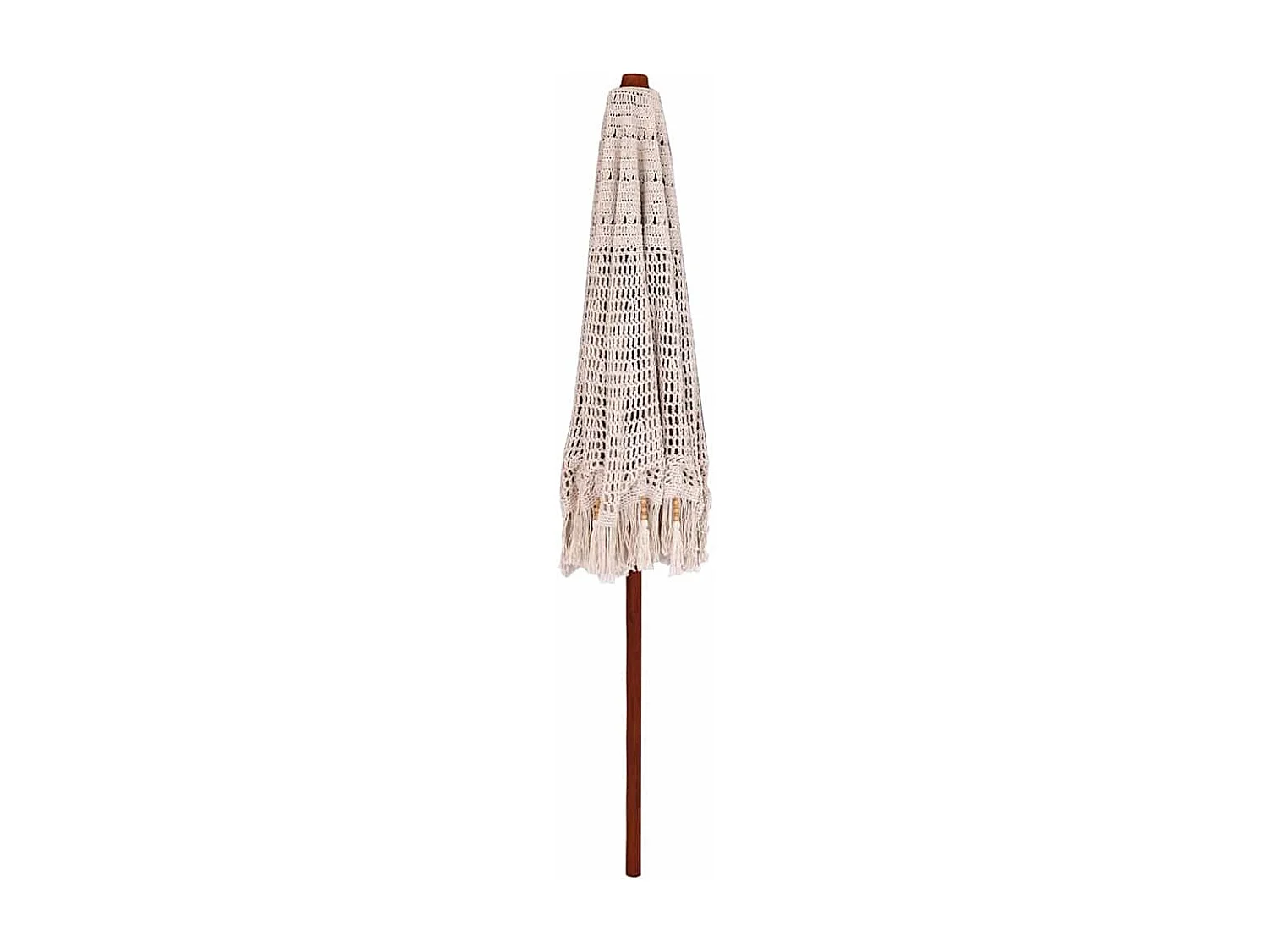 Parasol de jardin-Parasol Crème (250-255) x 250 cm Coton et bois massif