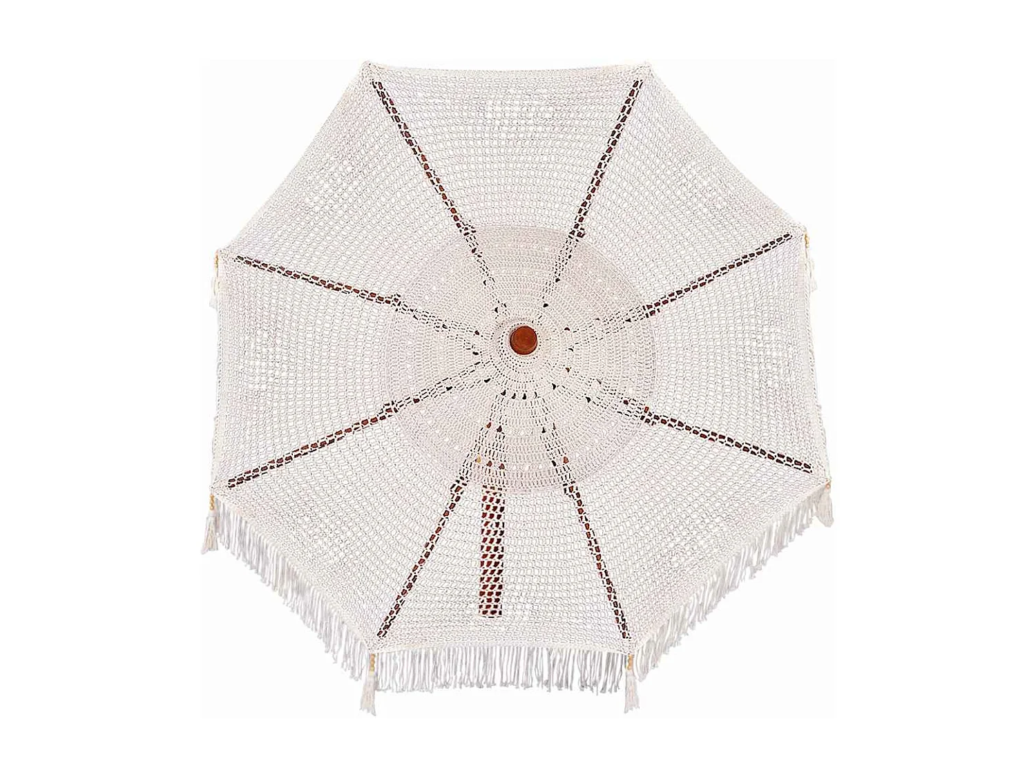 Parasol de jardin-Parasol Crème (250-255) x 250 cm Coton et bois massif