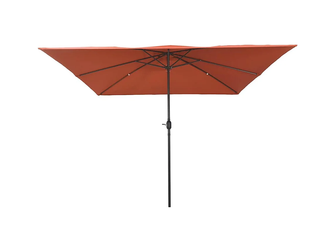 Parasol de jardin-Parasol d'extérieur Rouge et Noir 295 x 295 x 245 cm