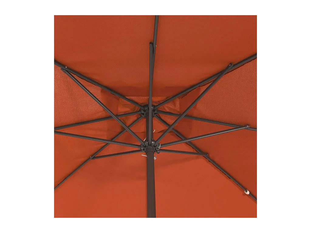Parasol de jardin-Parasol d'extérieur Rouge et Noir 295 x 295 x 245 cm