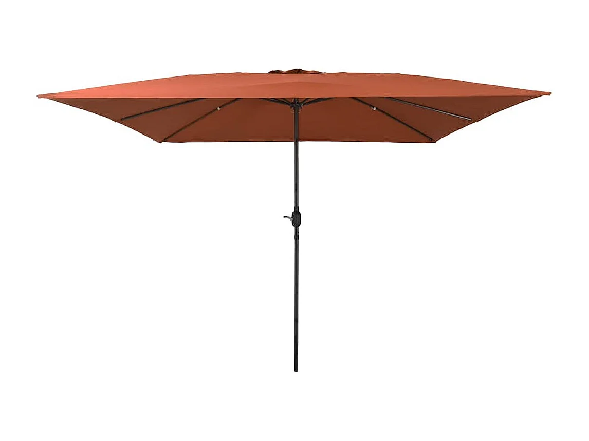 Parasol de jardin-Parasol d'extérieur Rouge et Noir 295 x 295 x 245 cm