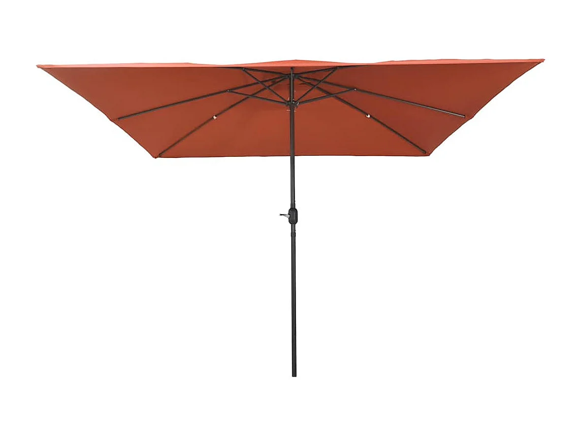Parasol de jardin-Parasol d'extérieur Rouge et Noir 295 x 295 x 245 cm