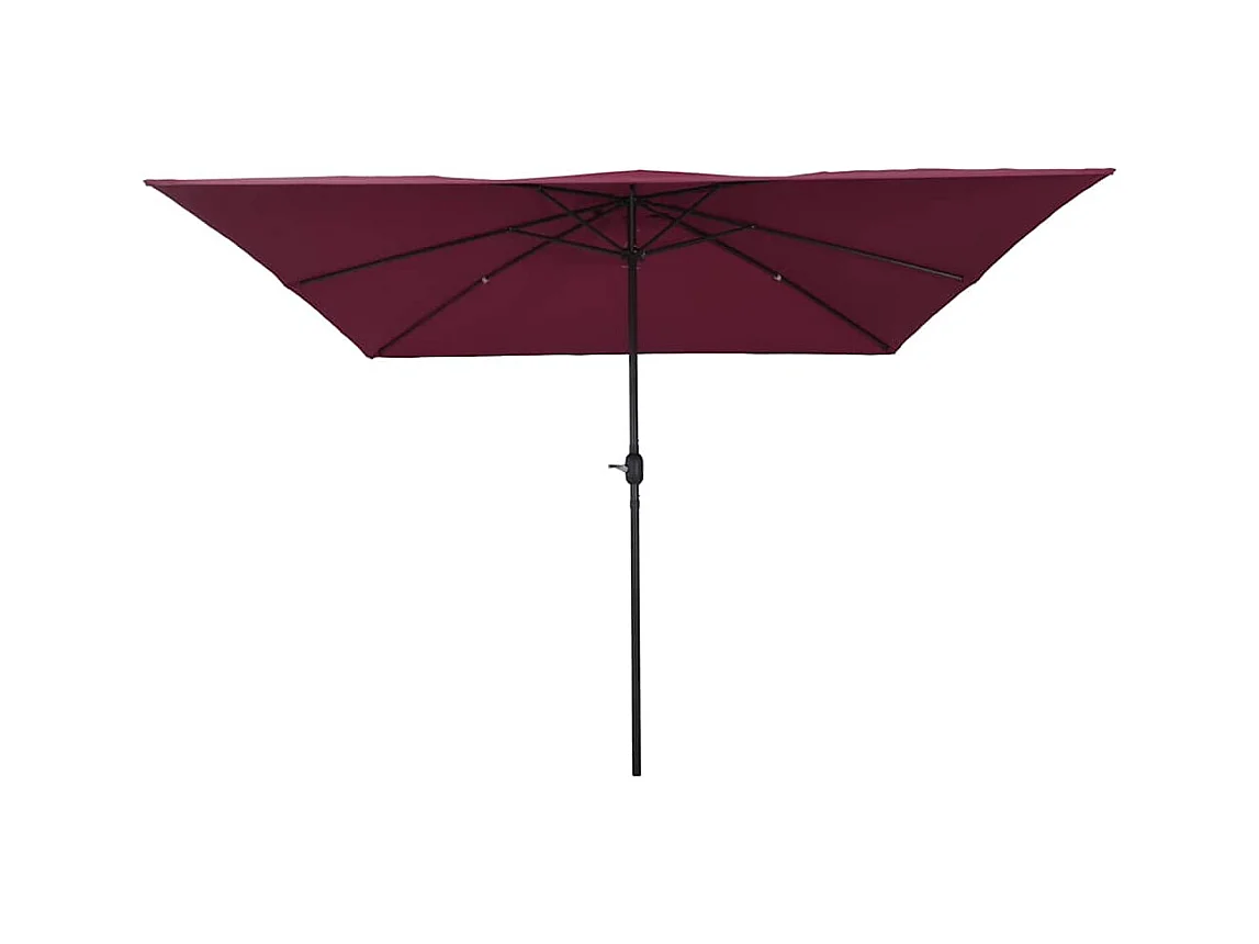 Parasol de jardin-Parasol d'extérieur Rouge et Noir 295 x 295 x 245 cm