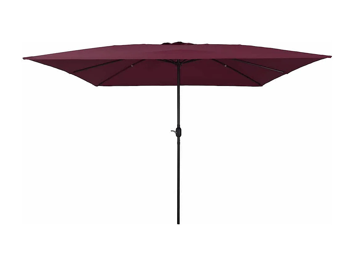 Parasol de jardin-Parasol d'extérieur Rouge et Noir 295 x 295 x 245 cm
