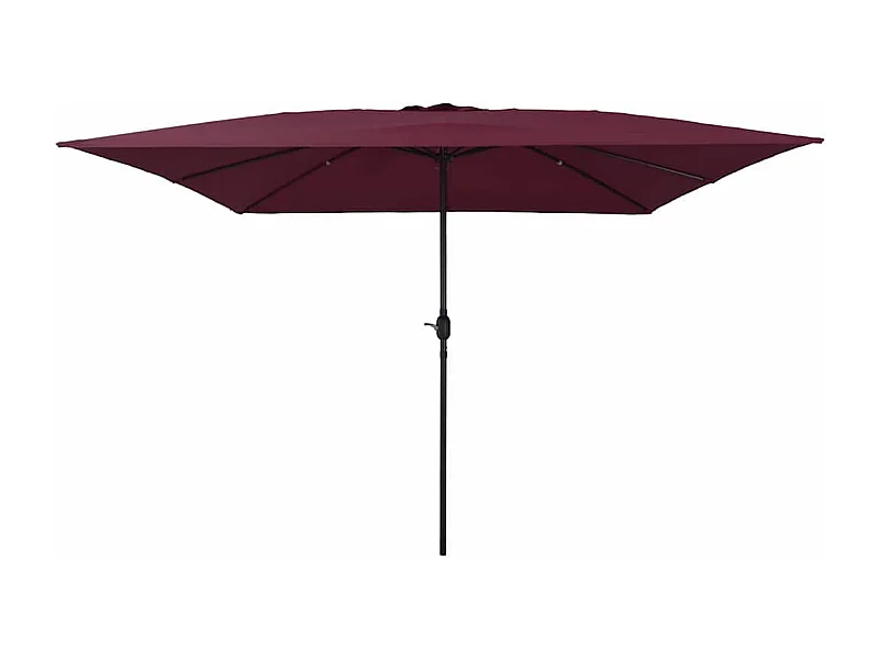 Parasol de jardin-Parasol d'extérieur Rouge et Noir 295 x 295 x 245 cm