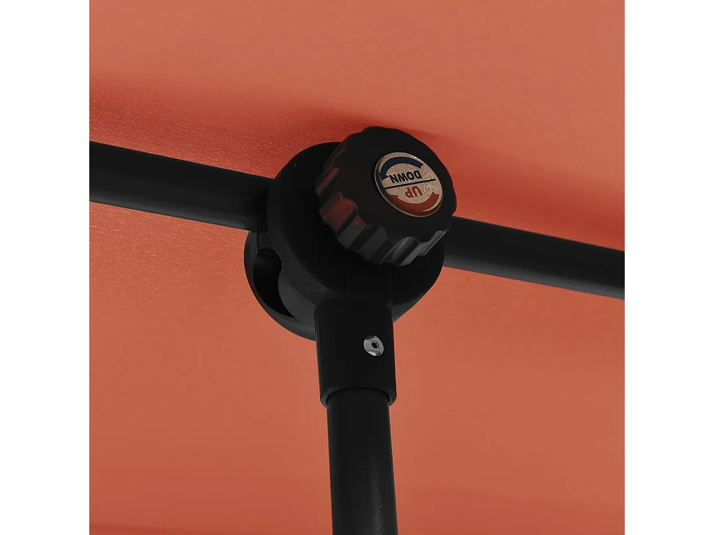 Parasol de jardin-Parasol d'extérieur avec mât en aluminium 180x110 cm Terre cuite