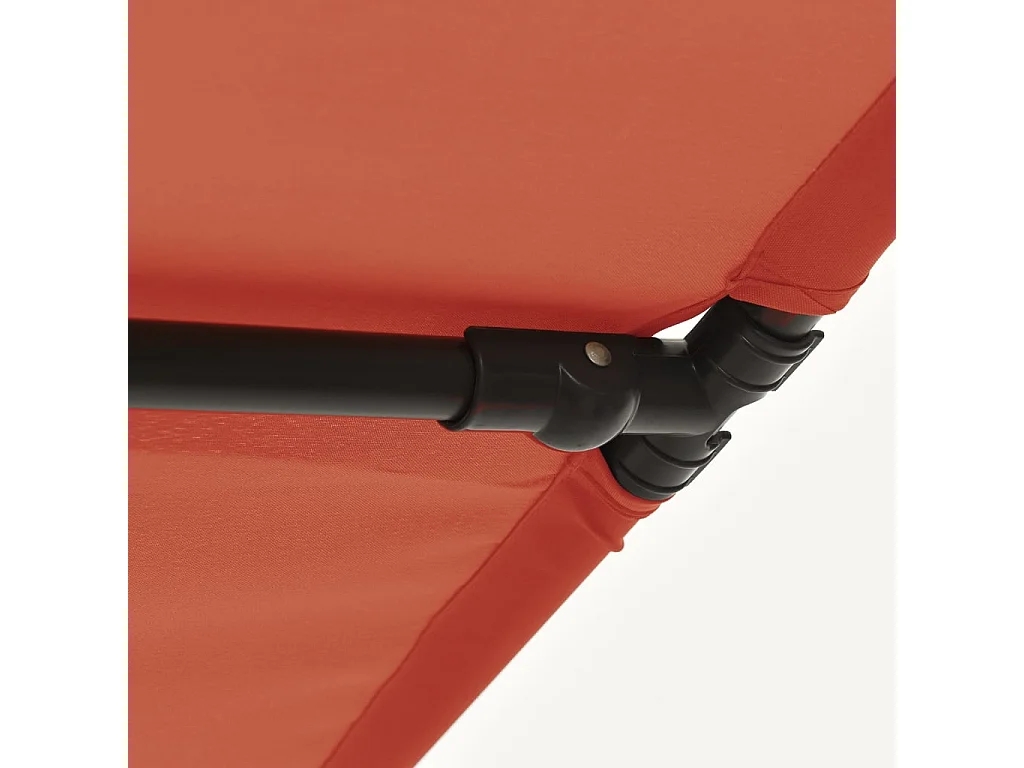 Parasol de jardin-Parasol d'extérieur avec mât en aluminium 180x110 cm Terre cuite