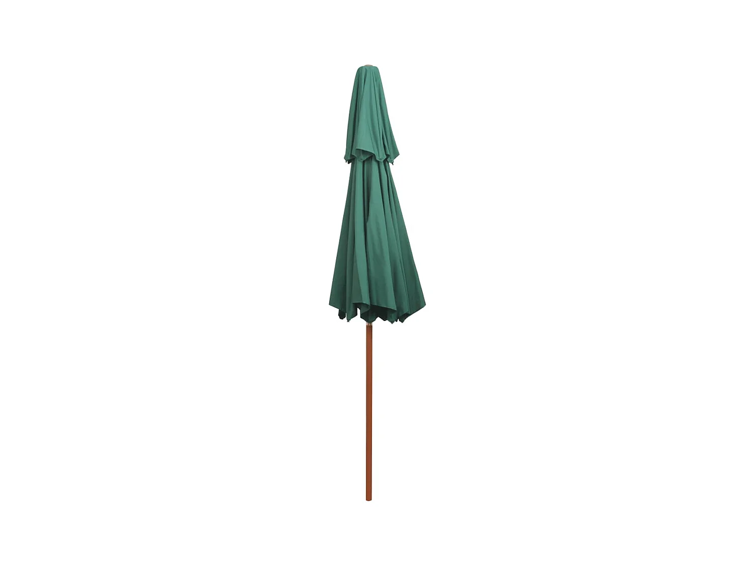 Parasol de jardin à deux étages avec poteau en bois 270 x 270 cm vert