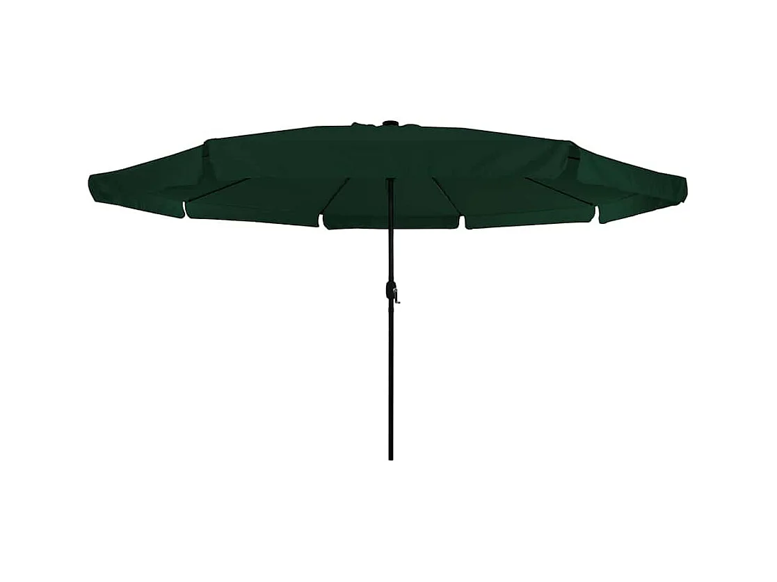Parasol de jardin-Parasol d'extérieur Vert et Noir 395 x 395 x 245 cm