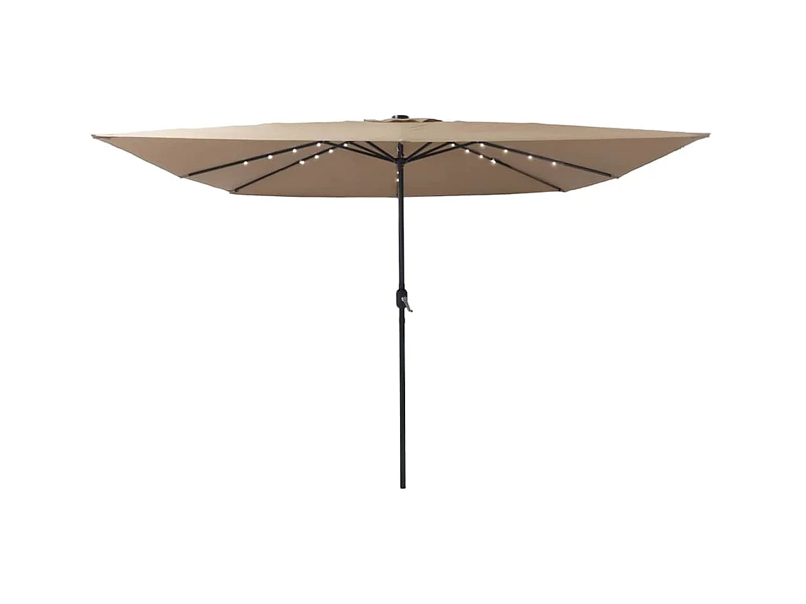 Parasol de jardin-Parasol d'extérieur Taupe et Noir 295 x 295 x 245 cm