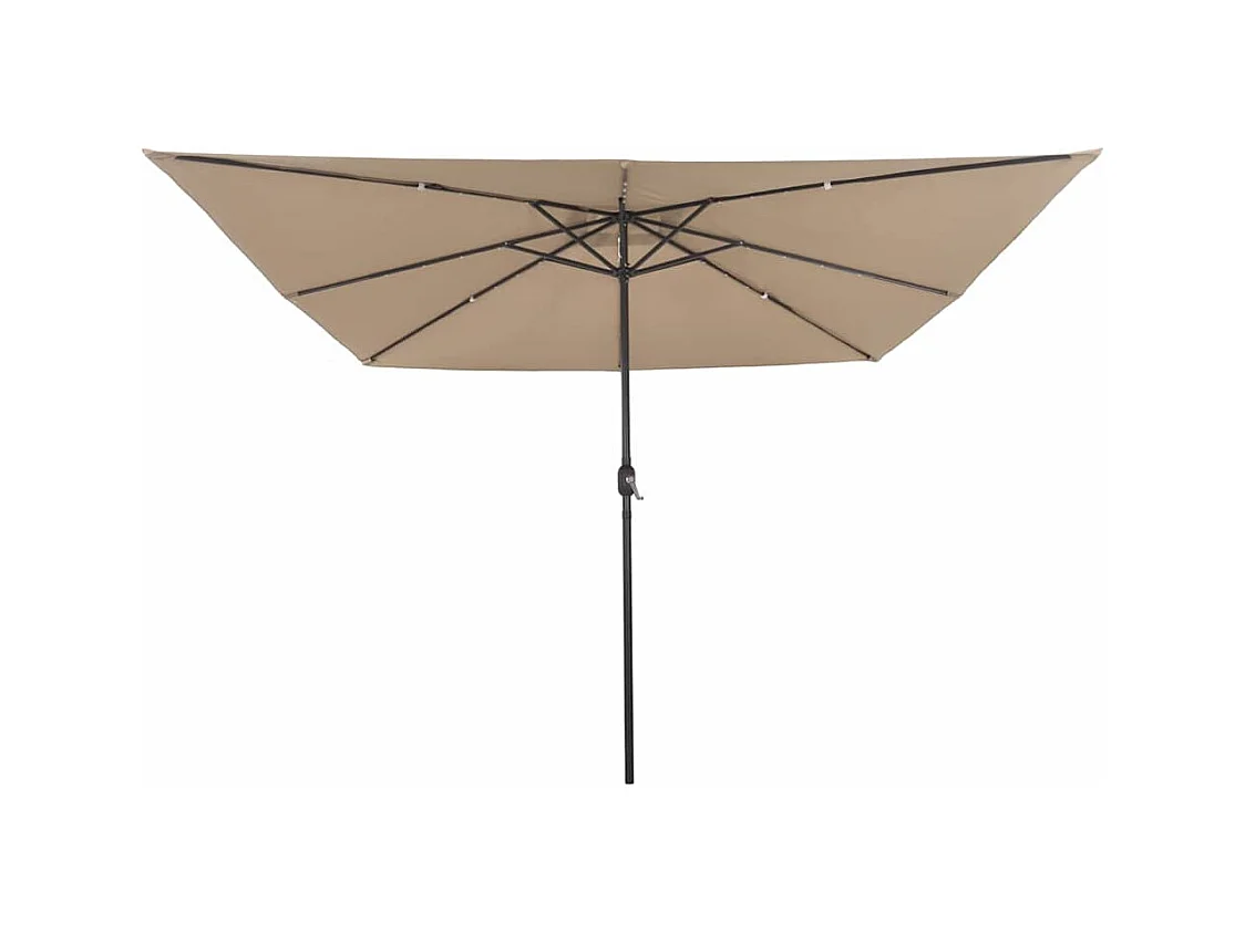 Parasol de jardin-Parasol d'extérieur Taupe et Noir 295 x 295 x 245 cm
